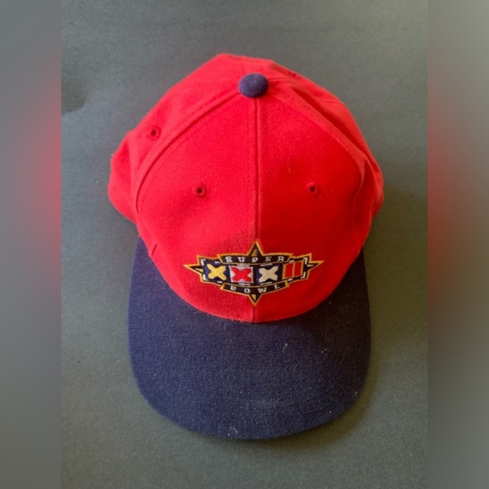 VTG Sports Specialties Packers vs Broncos Super Bowl XXXII Red Adjustable Hat 98